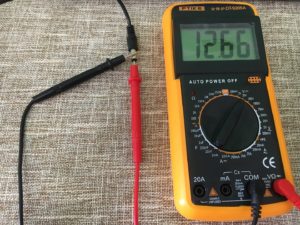 DC Voltage with proper probes connection